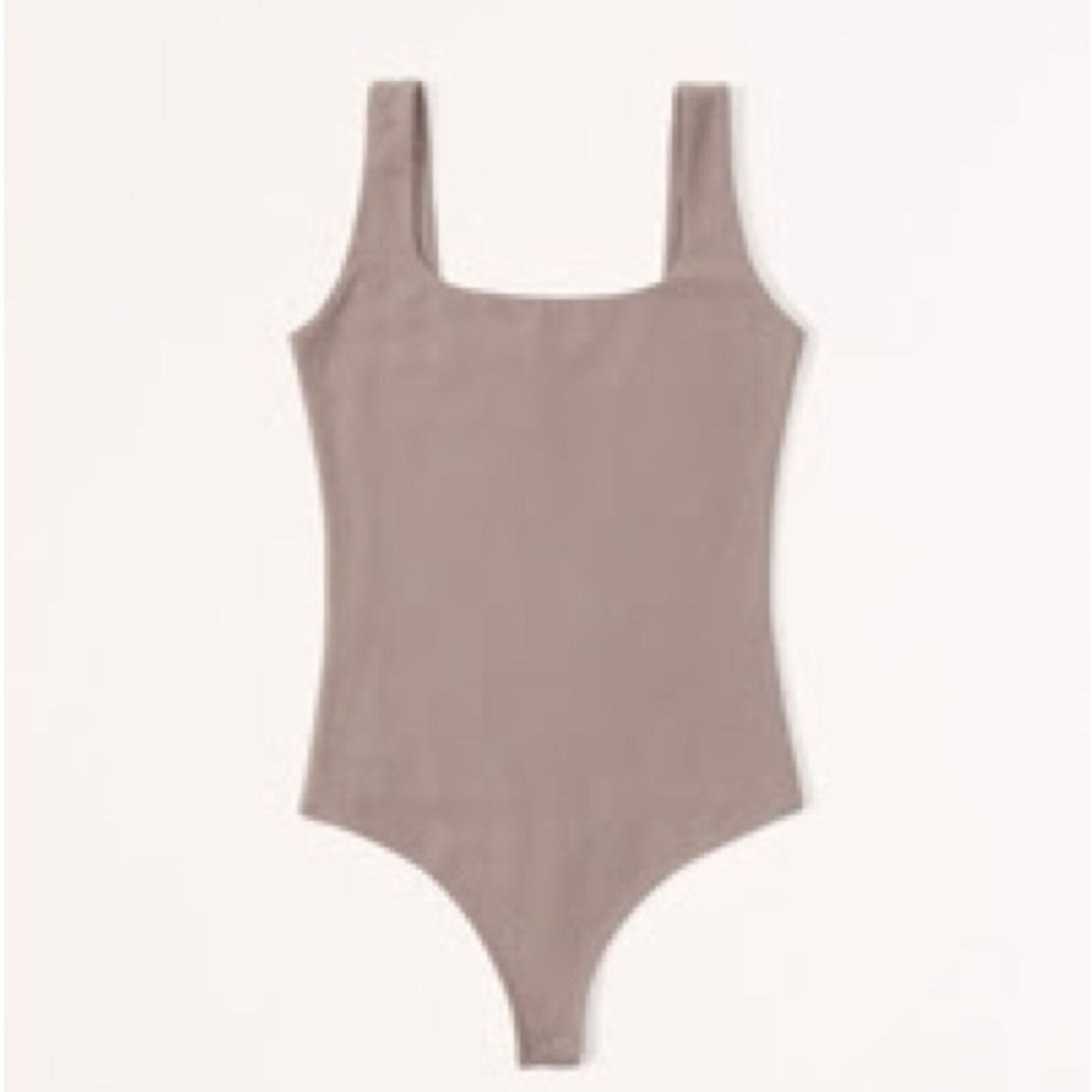 Abercrombie Cotton-Blend Seamless Tank Bodysuit – XS – Brown